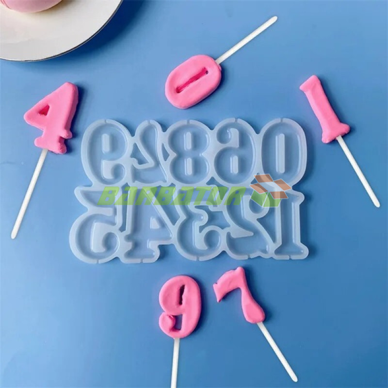 Силіконовий молд для льодяників "Цифри" арт. ВК7110008