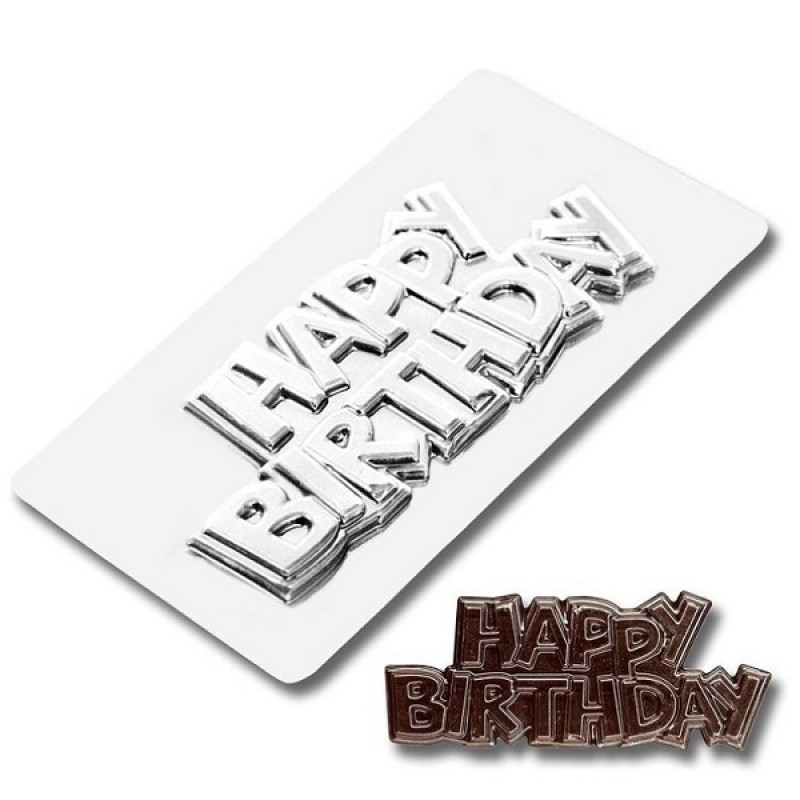 Пластикова форма для шоколаду "Happy  Birthday" арт. ВК02062137