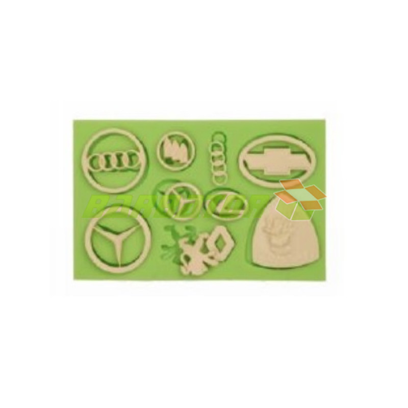Силіконовий молд "Марки машин" арт. BK8164255