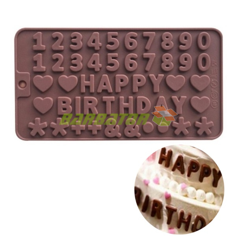 Силіконова форма для цукерок "Happy Birthday" арт. 870-404023