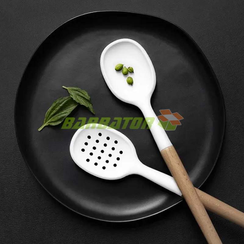 Шумовка-ложка з дерев'яною ручкою ПРЕМІУМ (35 см) арт. 870-250014 Шумовка-ложка з дерев'яною ручкою ПРЕМІУМ (35 см) арт. 870-250014