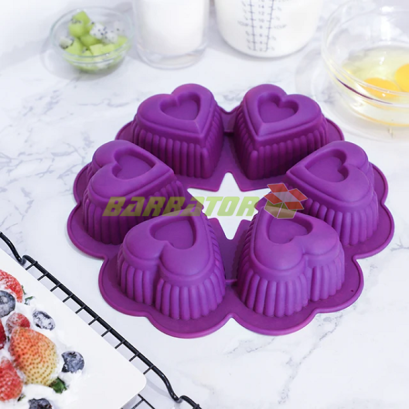 Силіконова форма для випічки "Серця" арт. 850-6CW69